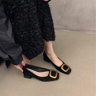 Versão coreana Design sapatos de salto alto um Pedal elegante Commuter sapatos femininos estilo francês 2026 verão novo 