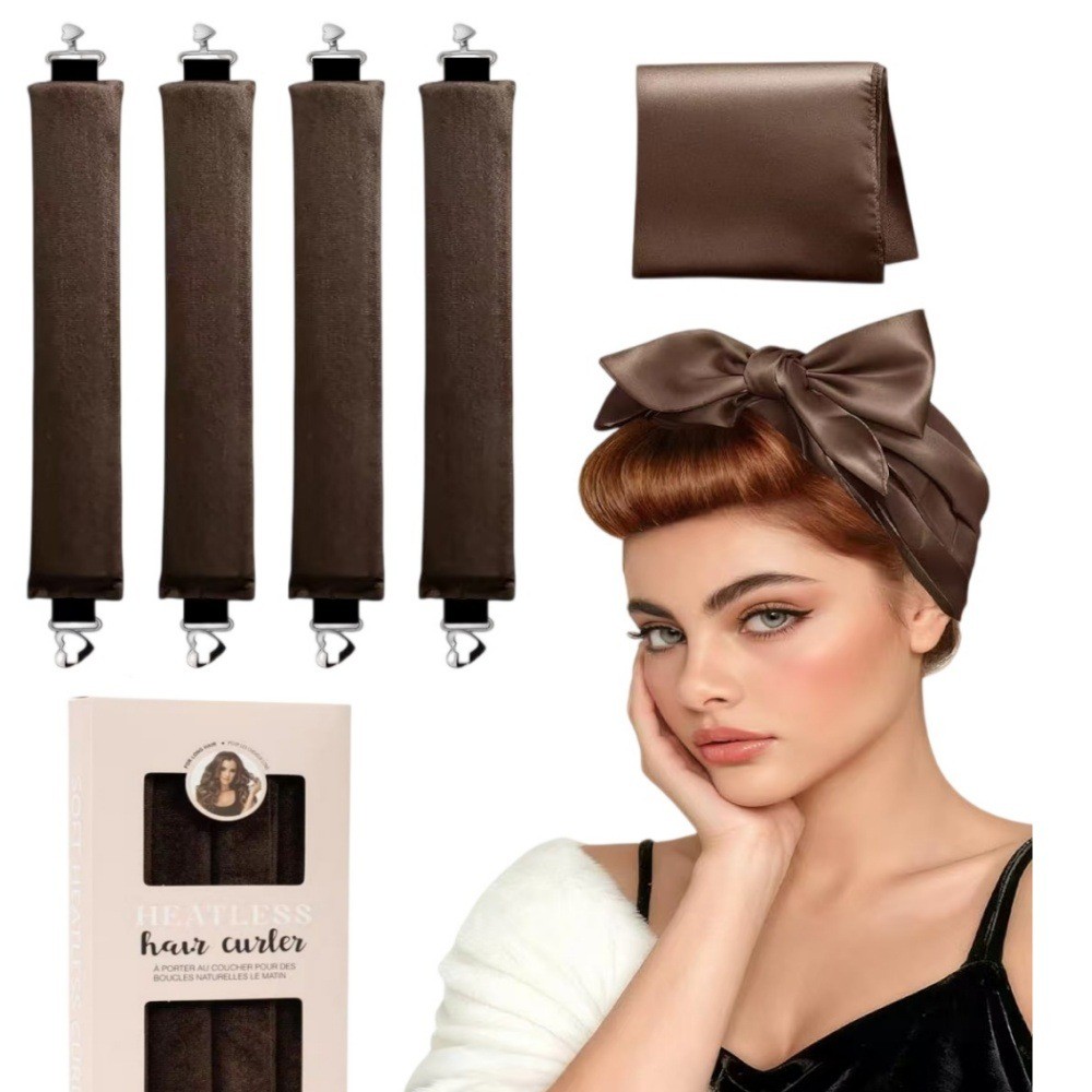 Novo modelador de cachos sem calor para mulheres, modelador de cachos para dormir, ferramenta de modelagem de cabelo com
