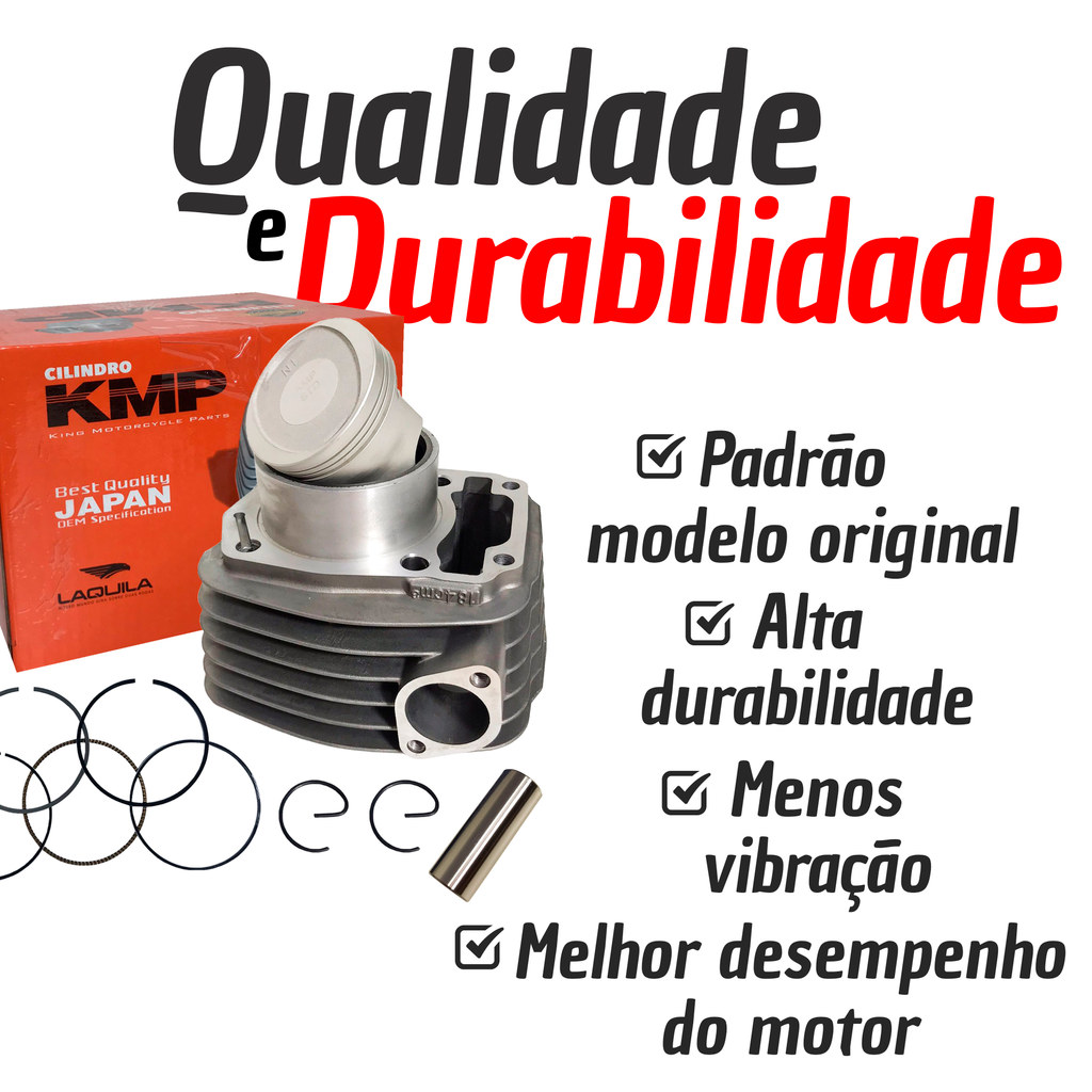 Kit Cilindro Motor Xre 190 Todos Anos Kmp — imagem 2 de 2