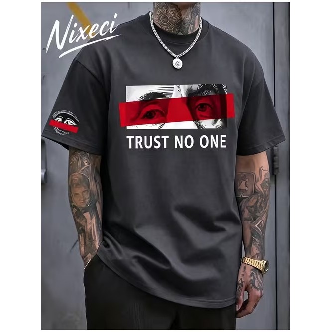 Camiseta Masculina Manga Curta Estampada Estilosa Confortável Moderna Premium para Moda Casual Tendência Verão
