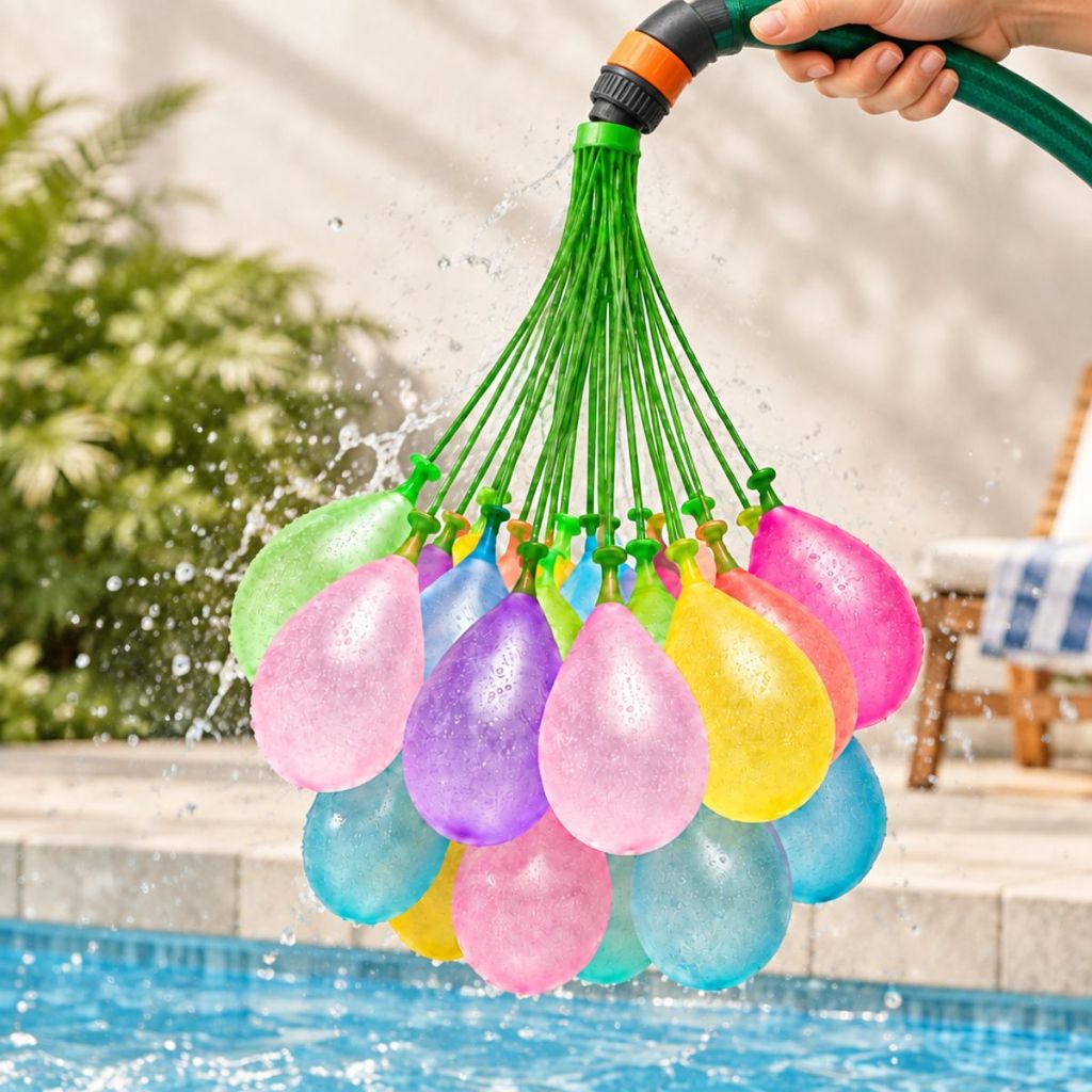 Balão de Água Water Balloons Mágico Colorido - Kit Com 111 / 222 / 333 / 444 / 555 unidades | Splash, Guerra de Bexiga