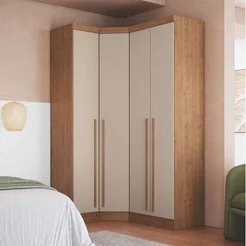 Guarda-Roupa Modulado 3 Peças Infinity Marrom/Cedro/Duna Line Cedro/ Duna Line