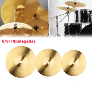 Prato de Bateria em Liga Metálica 6/8/10 Polegadas, Acessório de Percussão para Bateria Jazz