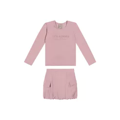 Conjunto Infantil Menina Balonê Colorittá Rosa