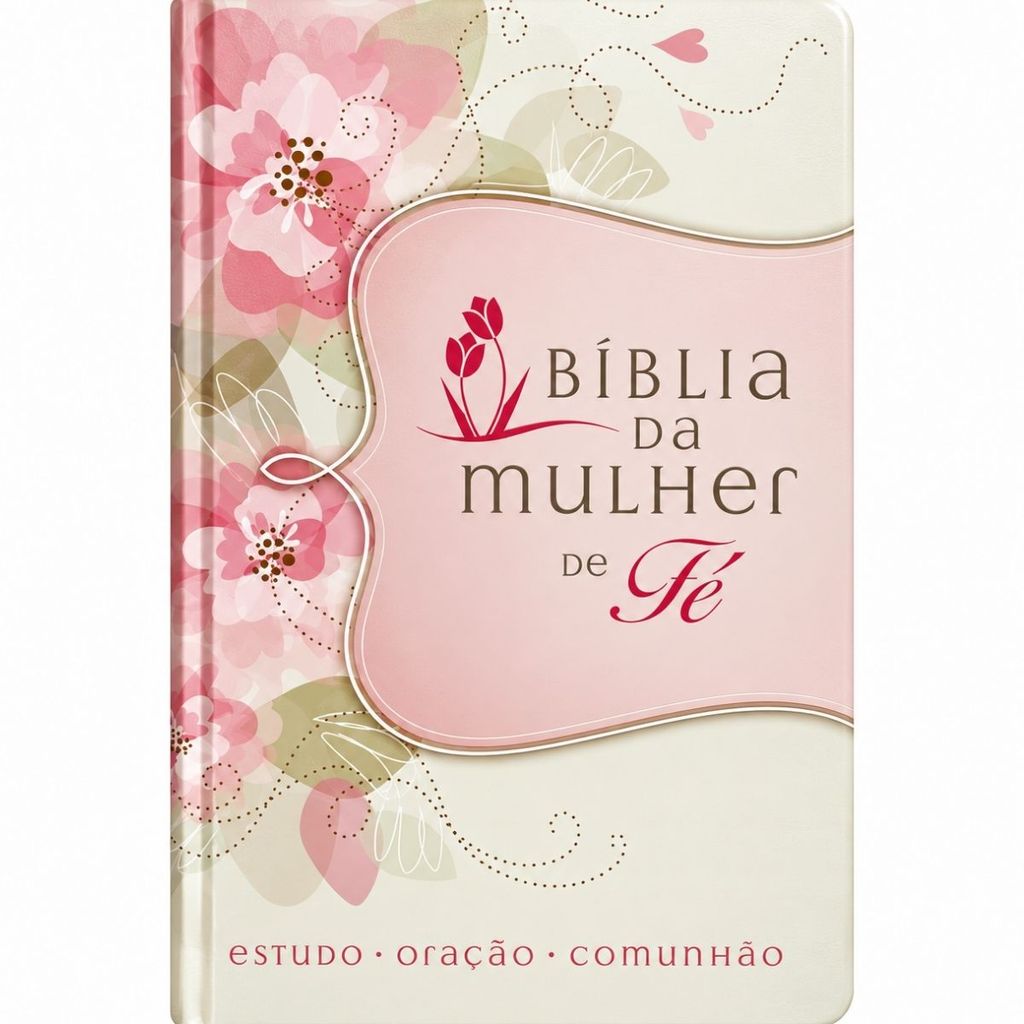 Bíblia Da Mulher De Fé | Com 366 Devocionais Estudo Oração Comunhão | NVI | Capa Flores