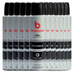 Kit Desodorante Aerosol Bozzano Invisible 90g - 12 Unidades