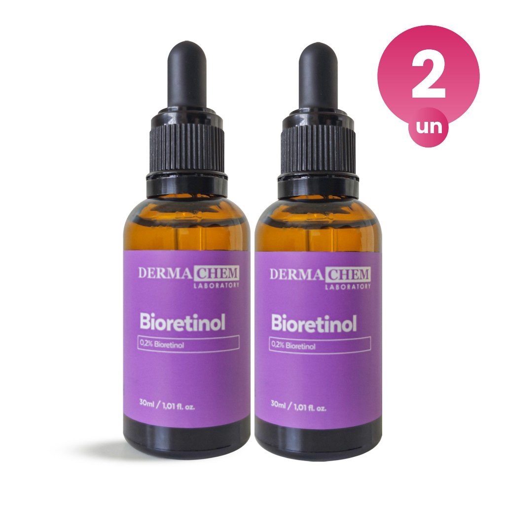 Kit 2 Sérum Anti Rugas Profundas Bioretinol 30ml Restaura e Firma a Pele Dermachem em Oferta na Shopee