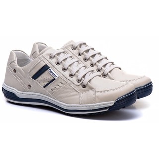 Tenis Masculino Sapatenis em Couro Legitimo Ranster Comfort Amortecimento em Gel Anti Stress
