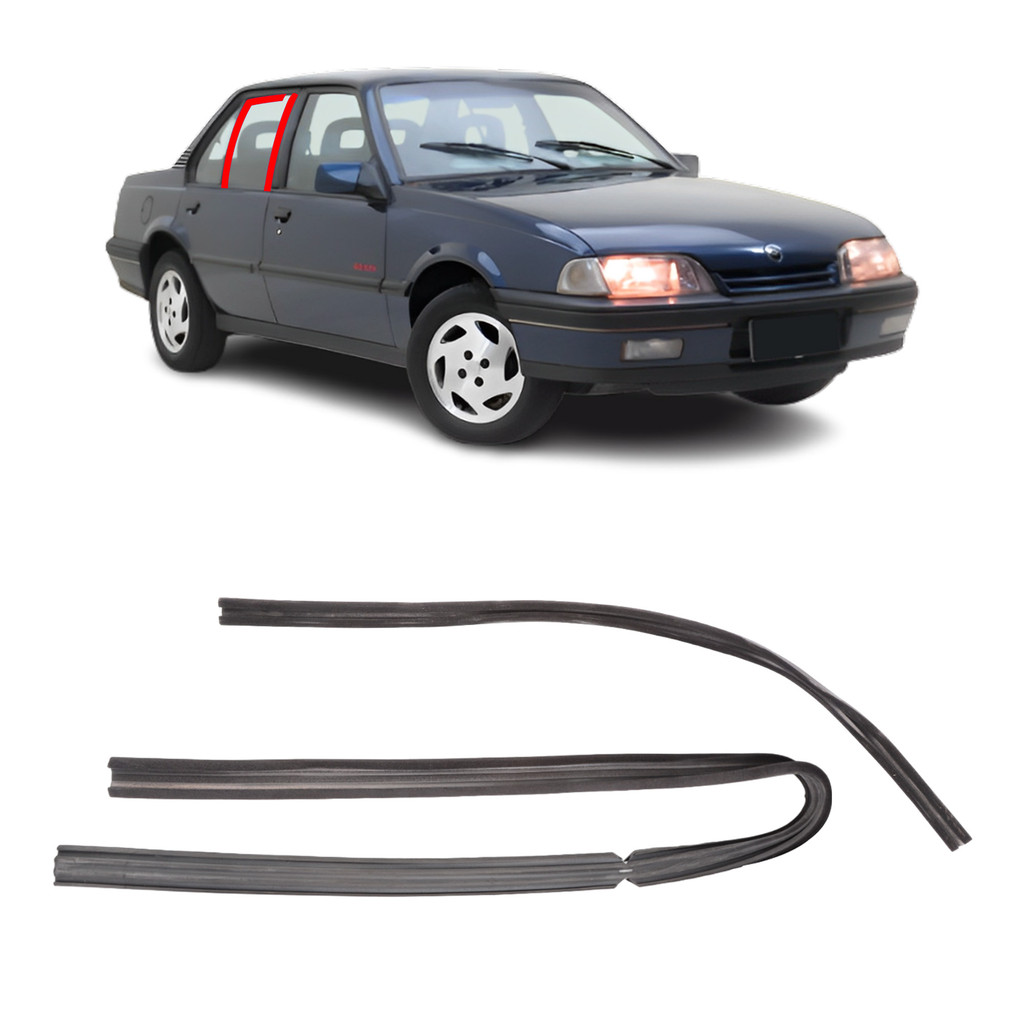 Borracha Canaleta Sem Pestana Porta Traseira Chevrolet Monza 1983 a 1996 Borrachauto