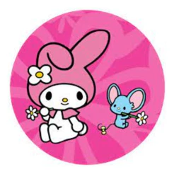 Capas Para Mini Painel Redondo Veste Fácil Mesa Decoração Rosa Tema My Melodi