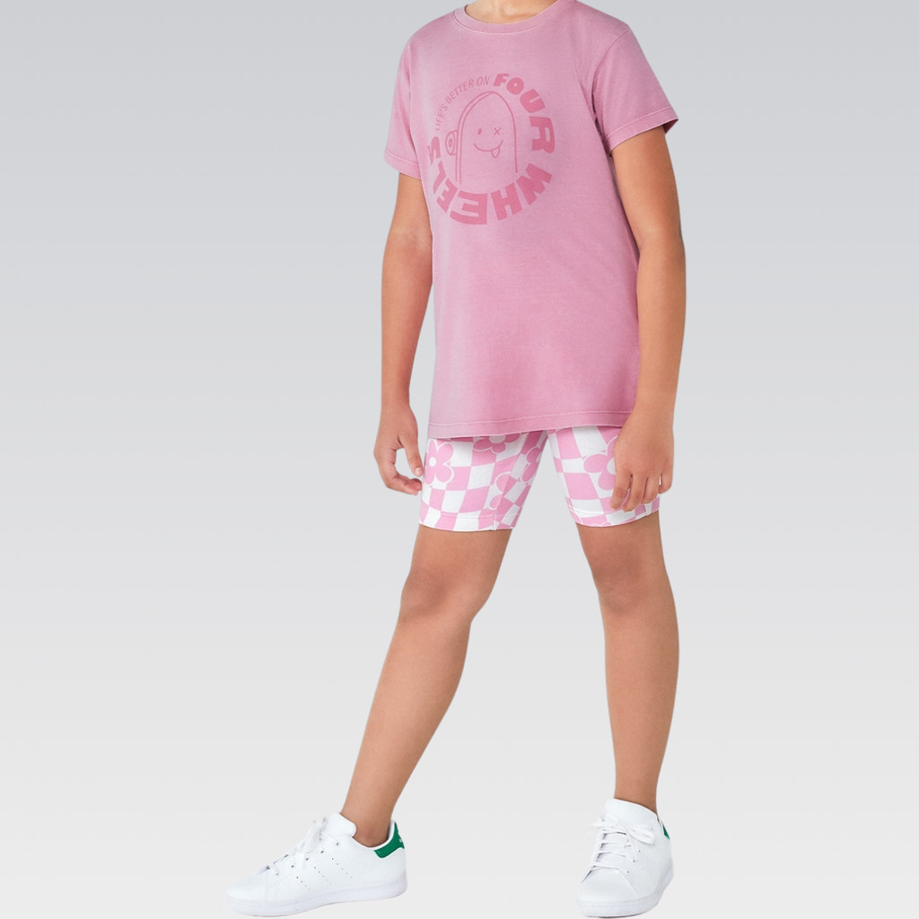 Shorts Infantil Menina HERING Original Roupas Femininas Legging Estampado Cós Elástico Moda Conforto