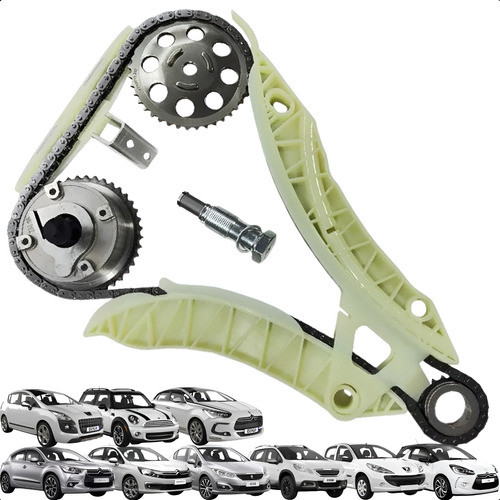 Imagem Kit Corrente Comando Mini Cooper Peugeot 308 408 3008 2008 807 5008 RCZ 1.6 16V 2012 2013 2014 2015