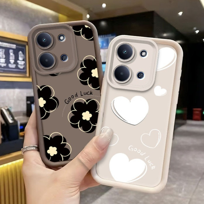 Detalhes do Luxo Flor Preta Caixa De Telefone Para Redmi 15C 5G Caso Redmi15C 15 C15 4G 2025 Doce Cor Macio Silicone Pára-Choques Pr