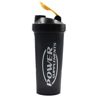 Coqueteleira - 600ml Preta Tampa Dourada - Power Supplements em Oferta na Shopee