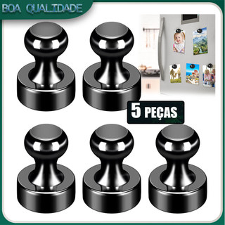 5x Super Forte Neodímio Magnético Pinos Otário Percevejo Ímã De Aço Durável Push Pin Para Geladeira Quadro Branco-Preto