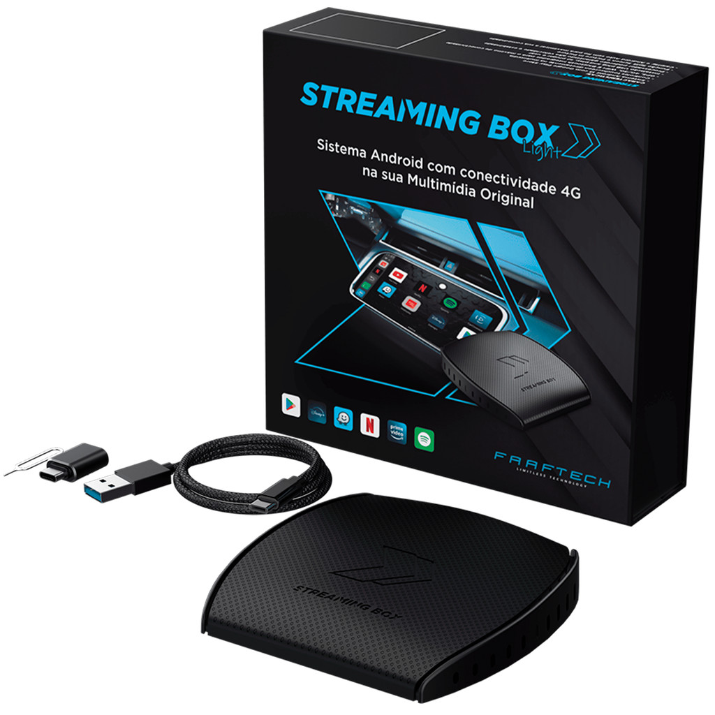 Imagem Streaming Box Light Automotivo Faaftech Ford Ranger 2018 À 2026 Com Carplay