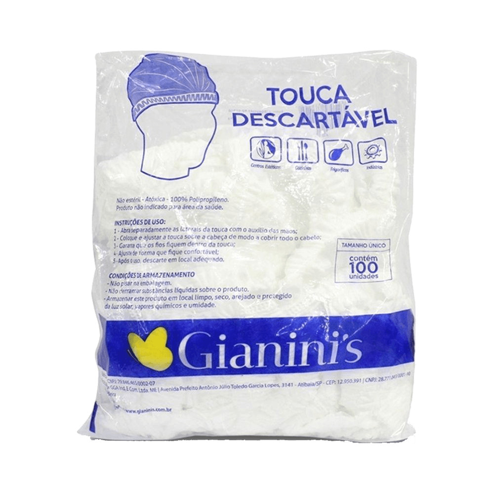Touca Descartável Gianinis com 100 Unidades em Oferta na Shopee