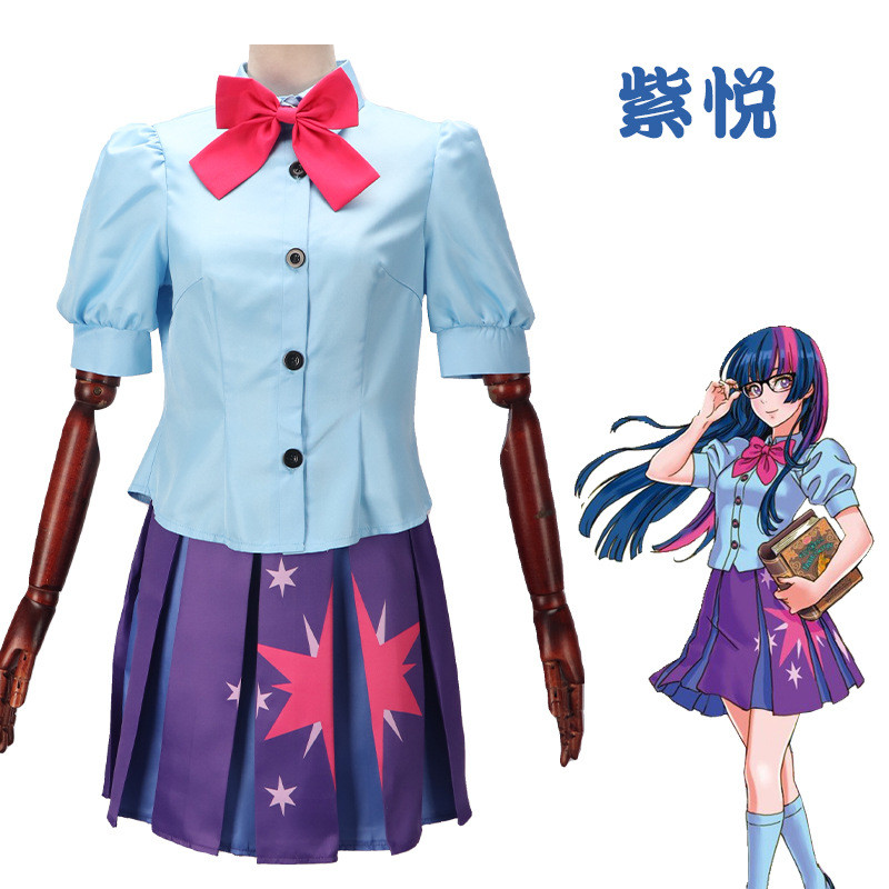 Fantasia de Cosplay Twilight Sparkle do My Little Pony, Uniforme Brilhante, Fantasia de Anime para Role Play, Conjunto d