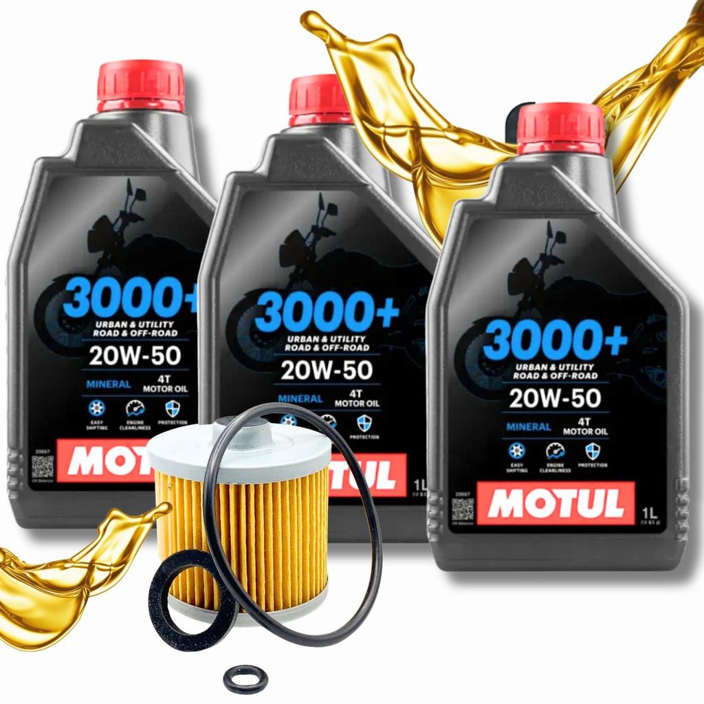 Troca de Óleo Mt 03 660 / Xt 660 Motul 3000+ 20w50 + Filtro C/ Oring
