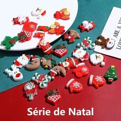 10-100 Pçs Aplique Decoração De Natal Resina-pingente-mistura