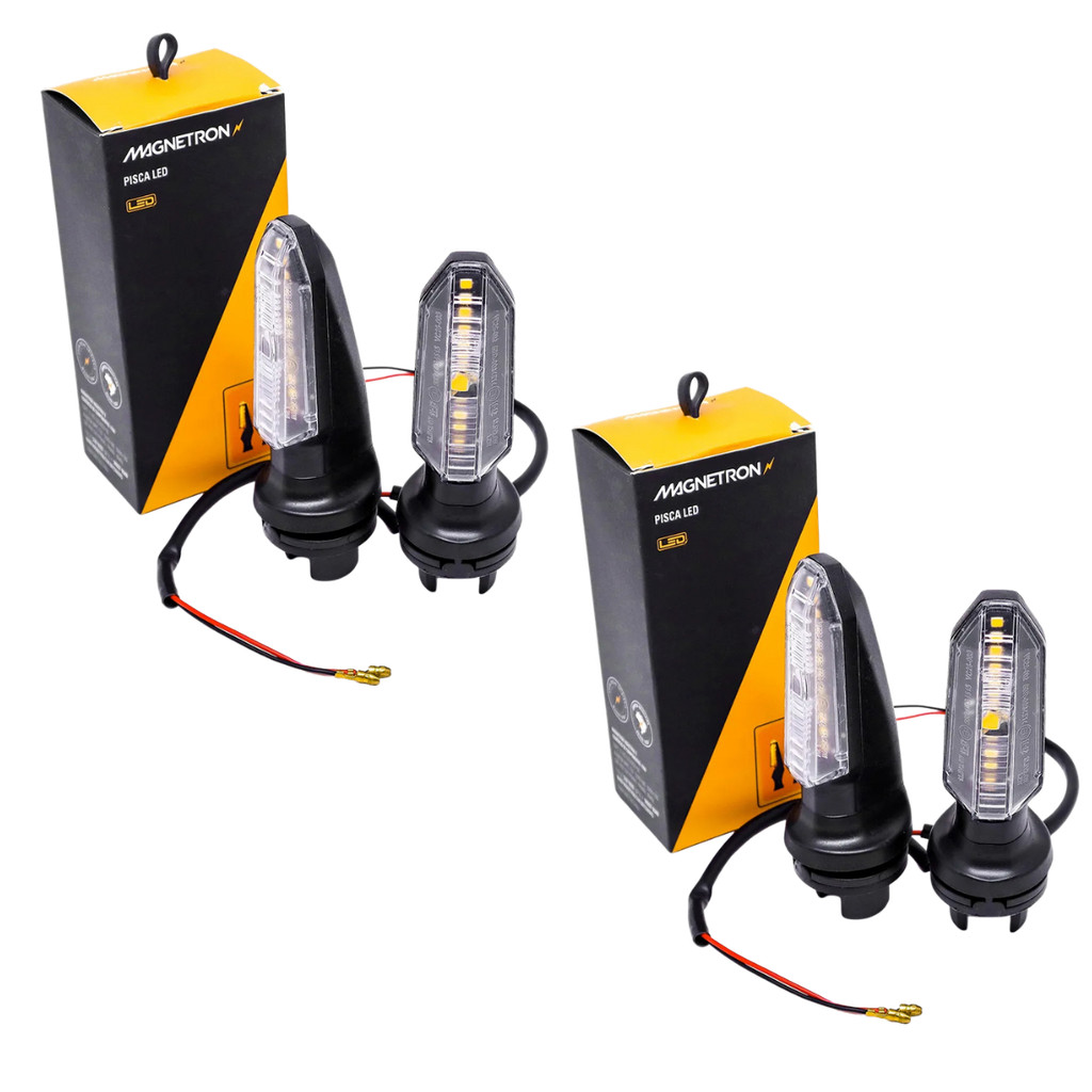 Kit ( 4 piscas Led ) seta 12v moto Honda Cg Titan 160 / Fan 160 16/24 - Magnetron