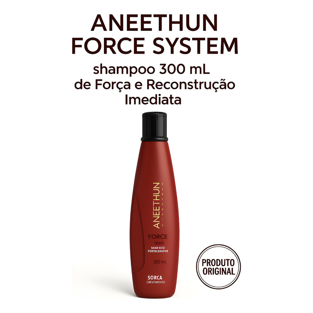 Aneethun Force System Shampoo Fortalecedor Anti-quebra 300ml