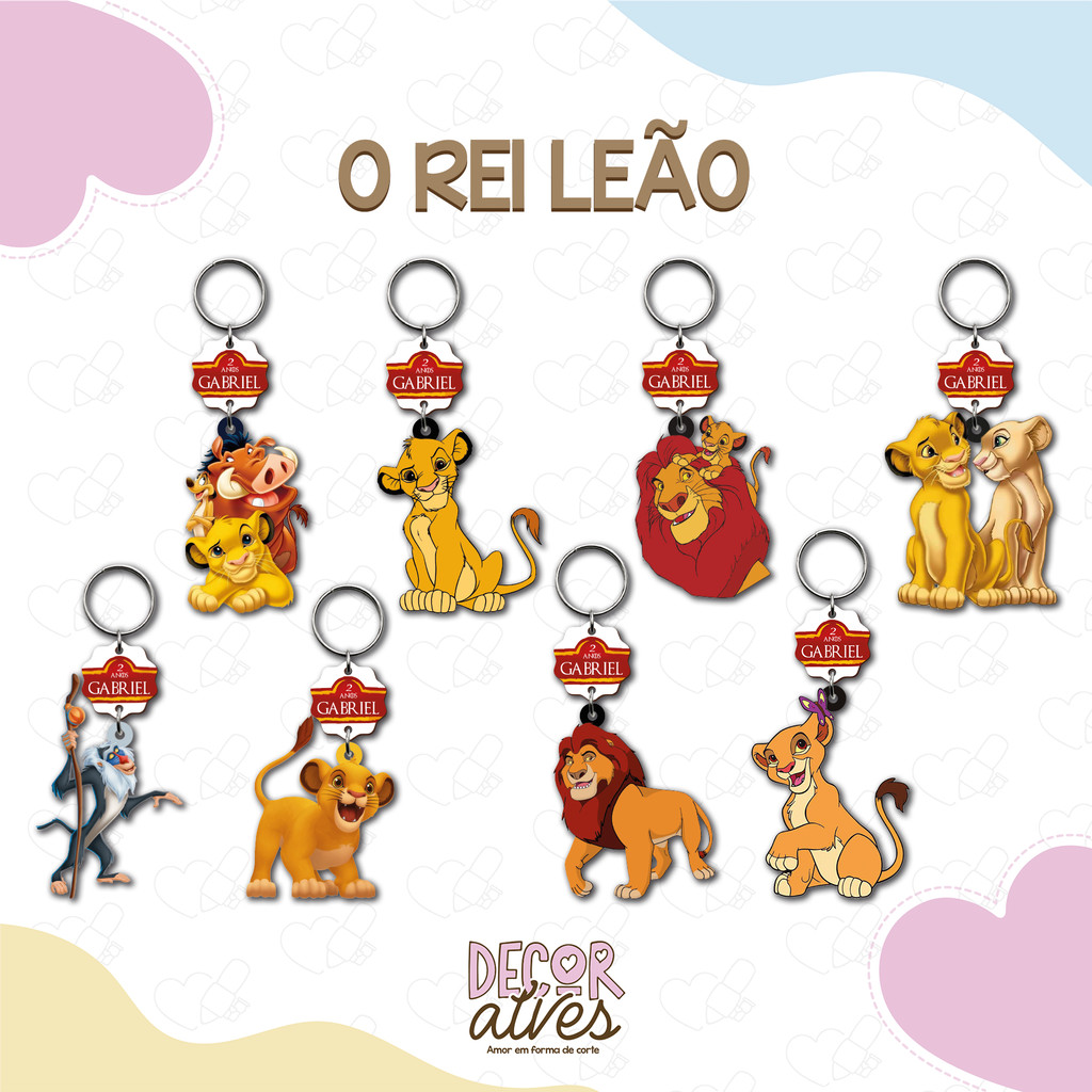O Rei Leão - Chaveiro Personalizado MDF brilhoso Lembrancinha infantil em Oferta na Shopee
