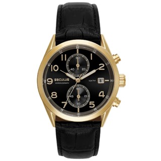 Relógio Seculus Clássico 77338GPSVDC2 Couro Crocodilo Preto em Oferta na Shopee