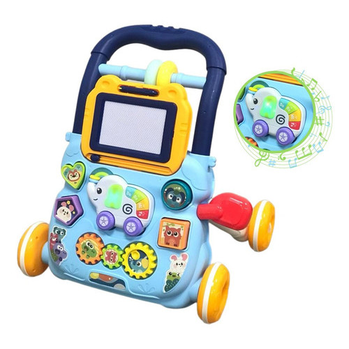 Andador Didático Importway Azul Brinquedo Musical Educativo para Desenvolvimento Infantil em Oferta na Shopee
