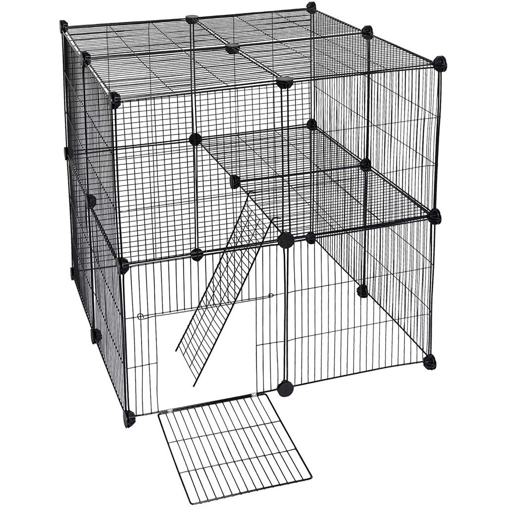   Gaiola para Gato Yitahome Casa para Gato Interna DIY Gaiola de Metal para Gato Gaiola para Gato 2/3/4 Camadas Gaiola p