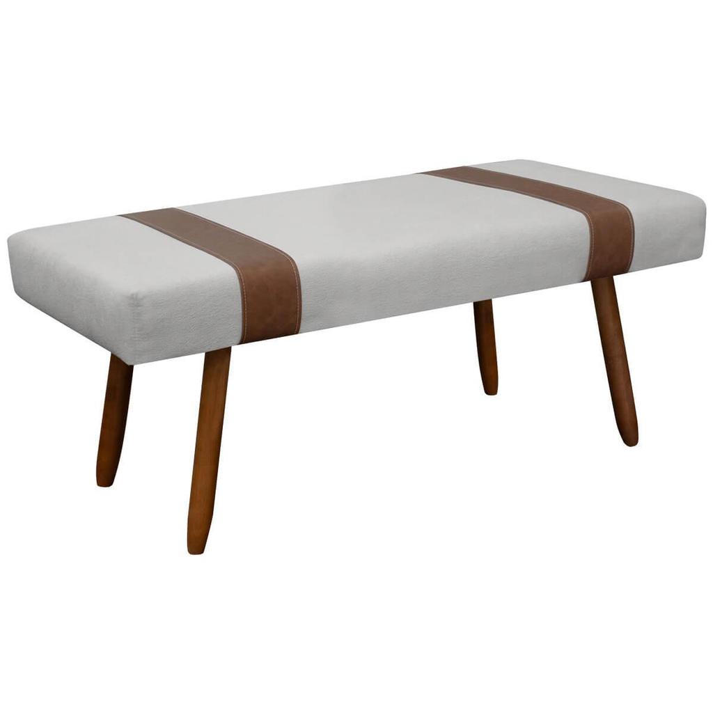 Puff Recamier Retangular para Sala Quarto Belt 90cm Bouclê - SOFA STORE