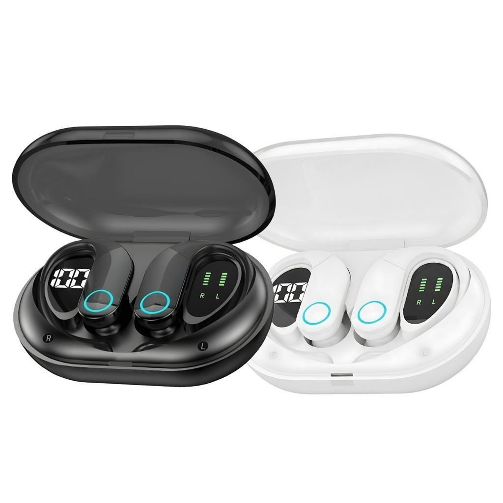 Fone de ouvido Bluetooth Esportivo G37 com Gancho, Base de Carga LED Grave Potente e Toque Inteligente em Oferta na Shopee