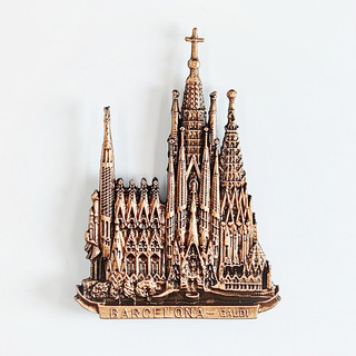 Ícone arquitetônico da Sagrada Família de Gaudí, ímã de geladeira para decoração de casa em Barcelona, Espanha RYU0 7XIM