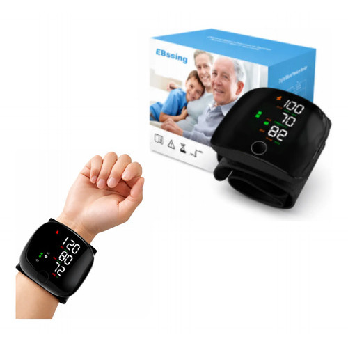 Aparelho de Pressão Arterial Digital de Pulso com Monitor Cardíaco LCD - Memória 120 Medições Automático