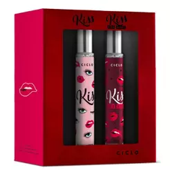Kit Ciclo Kiss e Kiss You More Perfume Deo Colônia 30ml Presente Conjunto Combo