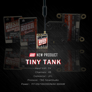 RUSHFPV TINY TANK 5V Para Máquina De Passar Roupa De 350mw Modelo FPV Simulador 48 Pontos De Frequência Nonovtx
