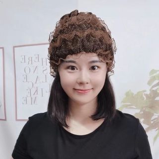 Beleza gaze estiramento capa de renda branco cuidados com o cabelo peruca Mus chapéu estilo mãe renda casa chapéu camada