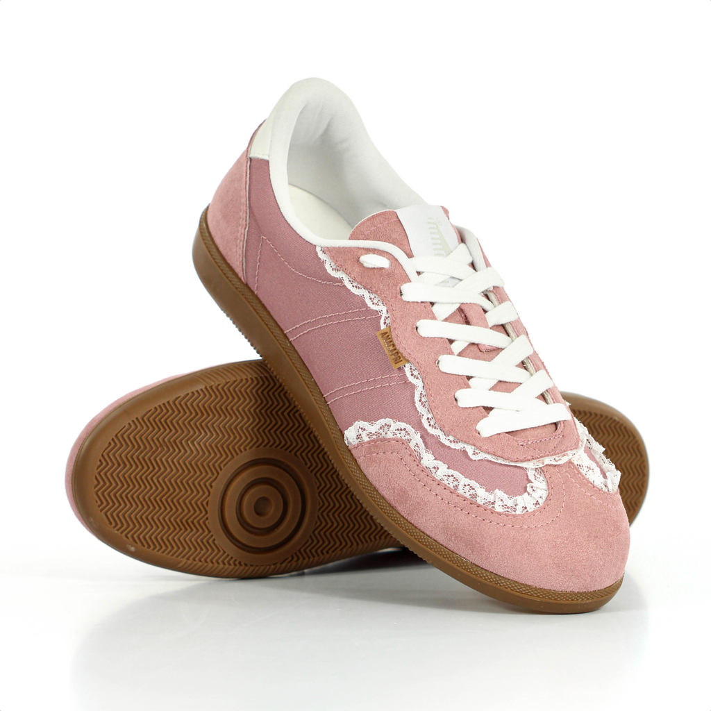 Tênis Anacapri A'25 Detalhe Renda Rosa - Feminino