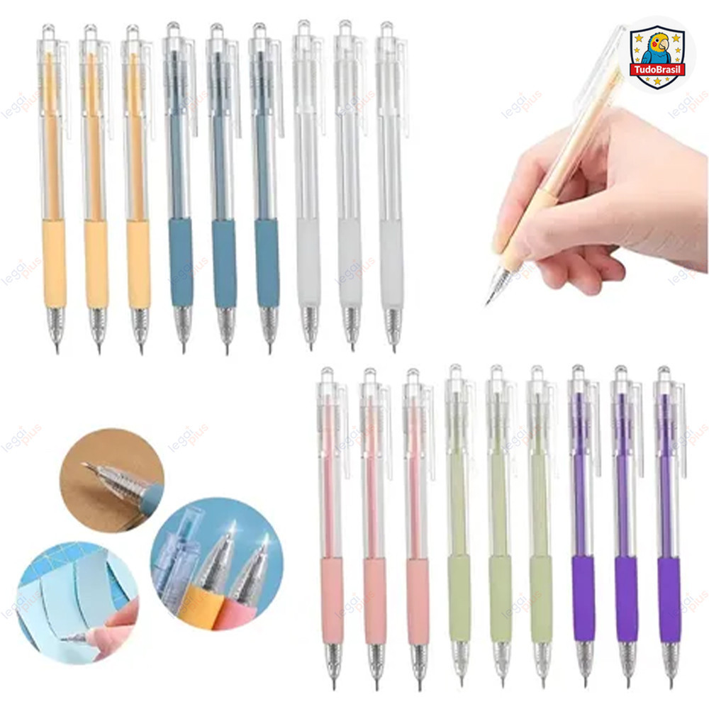 Caneta Estilete de Precisão Ponta Retrátil Metal Corta Papel Detalhado