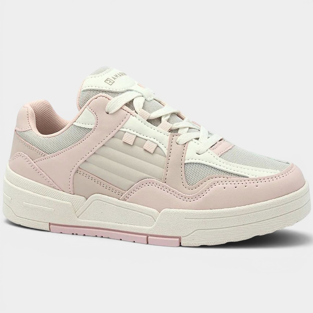 Tênis Ramarim Streetwear Casual Feminino - Branco e Rosa