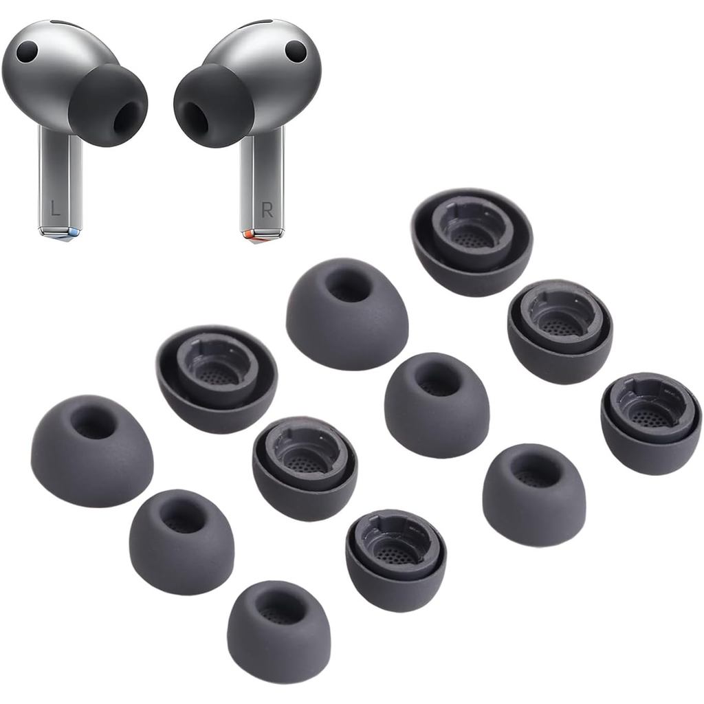 Conjunto de Pontas de Silicone de Reposição para Fones de Ouvido Samsung Galaxy 