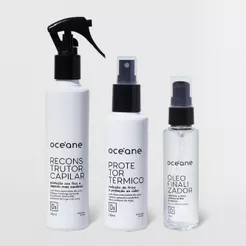 Kit Finalização Capilar Completa (reconstrutor + Protetor Térmico + Óleo)