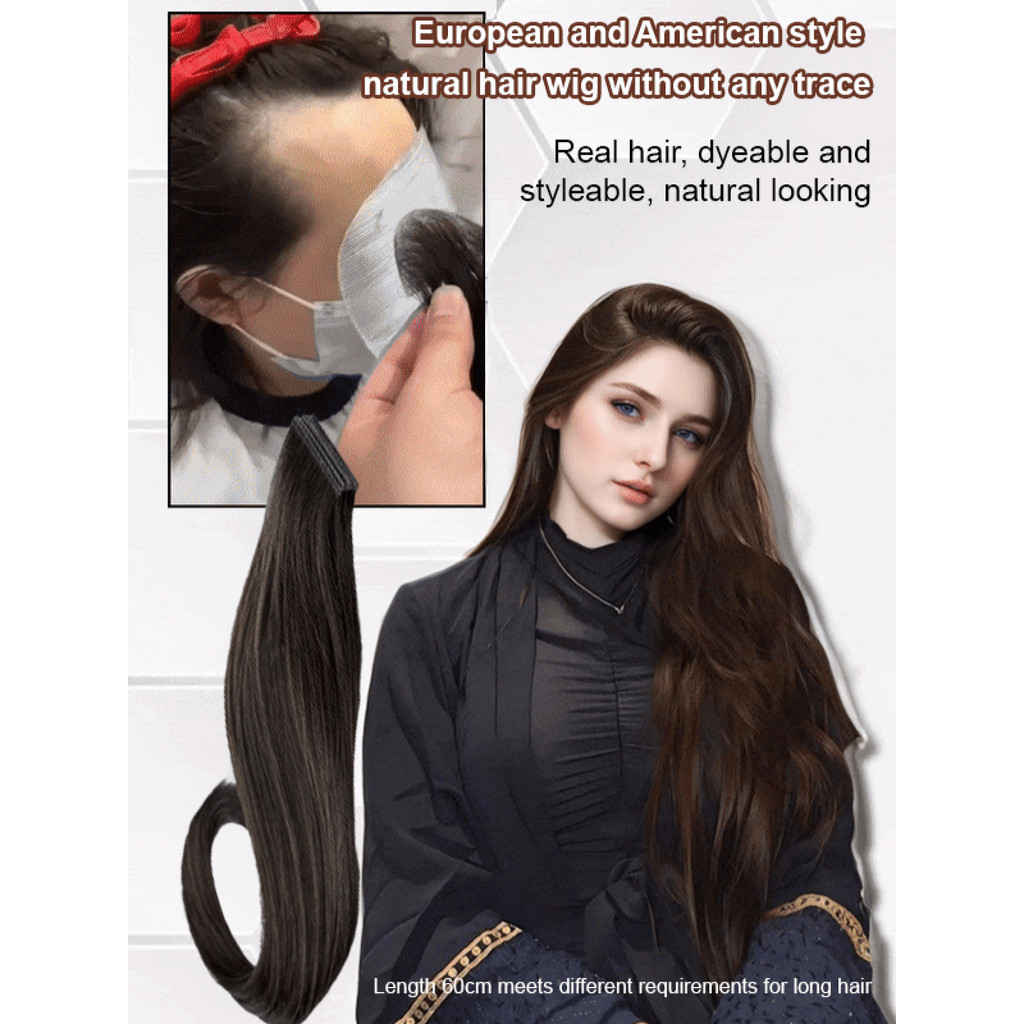 【Cabelo Natural】Colorful Adhesive Hair Pieces Fita Invisível/Extensão de Cabelo/Fita Adesiva/Alongamento Natural
