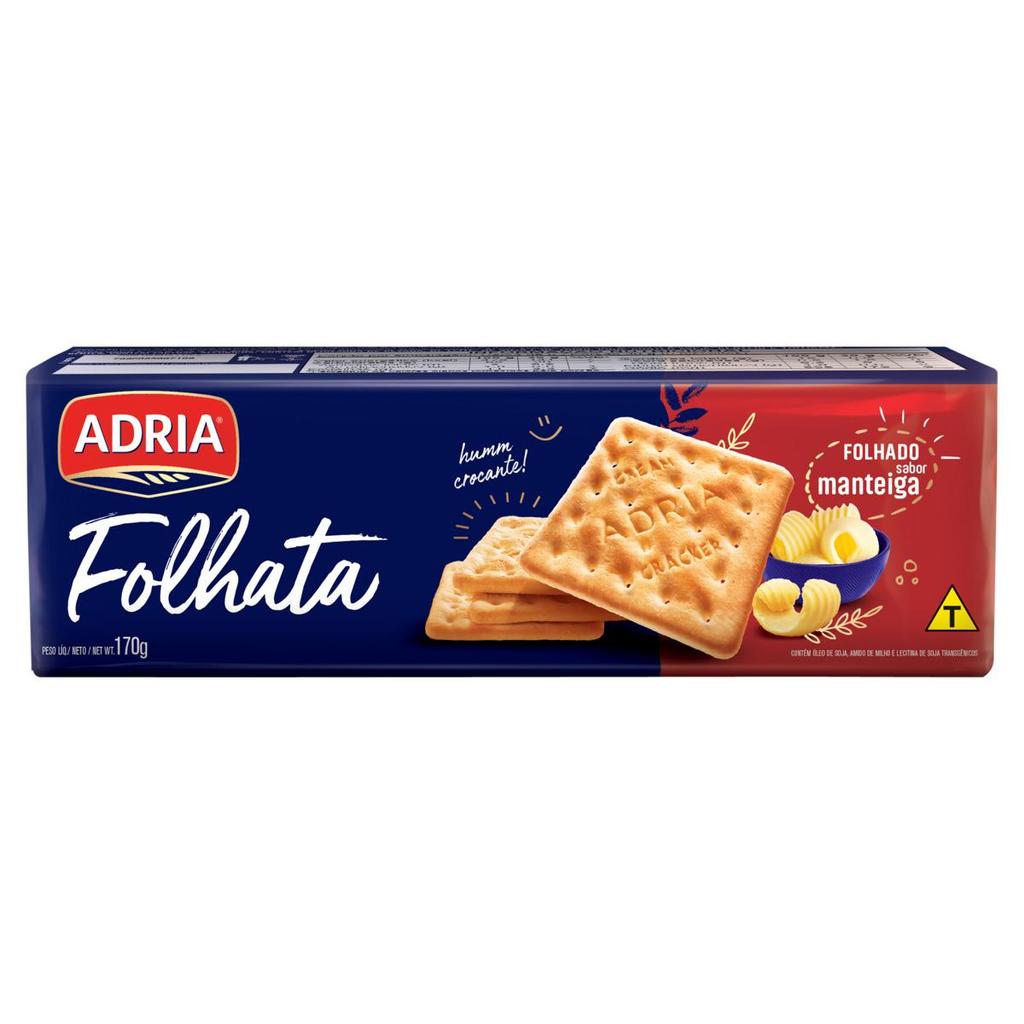 Biscoito Adria Folhado Sabor Manteiga 170g