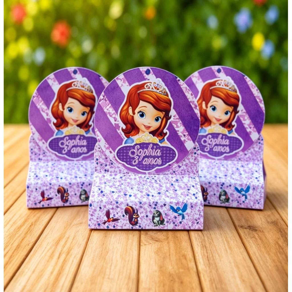 PORTA BIS DUPLO PRINCESINHA SOFIA PRINCESA ( PEGUE E MONTE ) LEMBRANCINHA PERSONALIZADA FESTA INFANTIL MIMOS ANIVERSÁRIO