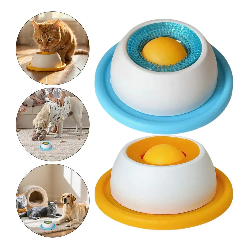 Tapete Lamber Cães e Gatos, Alimentador Lento, Prato Iogurte, Dispensador Interativo, Tigela Lanche