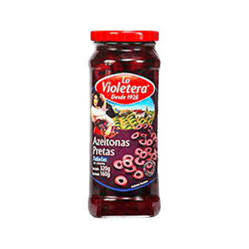La Violetera Azeitona preta fatiada 160g