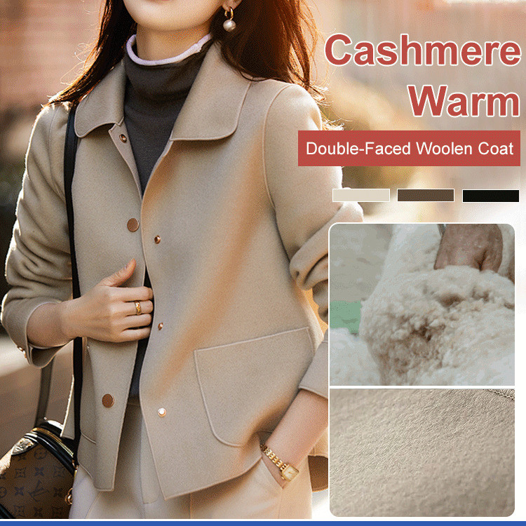 【Alta Qualidade】【 Ready Stock 】 Cashmere Casaco De Lã Dupla Face Quente/Casaco de Lã/Casaco Feminino