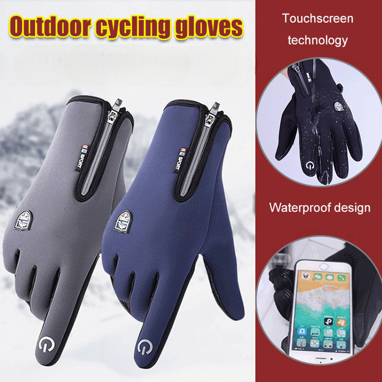 【Antiderrapantes e Resistentes】Luvas Esportivas Com Tela Sensível Ao Toque Quentes E Impermeáveis/Luvas para Moto/Luvas