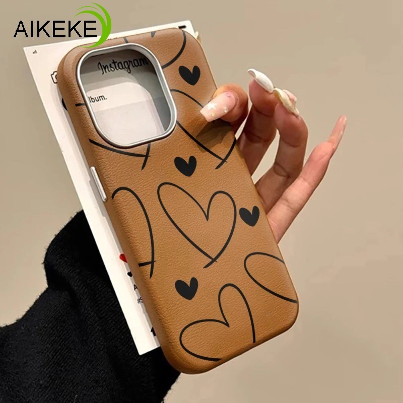 Capa De Telefone Simples Com Coração Preto Para Samsung Galaxy A37 A36 A35 A34 A33 A32 M32 A31 A30S A27 A26 A25 A24 A23 